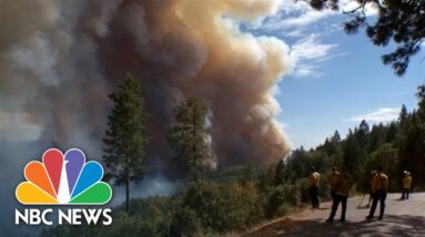 Firefighters Battle To Contain Mosquito Fire Among High Winds In California