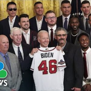 Biden Hosts Atlanta Braves To Celebrate World Series Championship At The White House