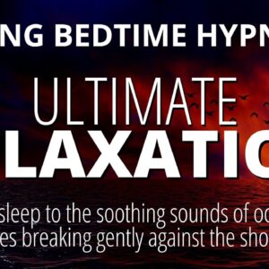 (Very Strong) Sleep Hypnosis For Deep Sleep | Soothing Waves Sounds | Dark Screen