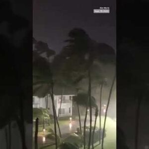 The Moment #HurricaneFiona Made Landfall In The Dominican Republic