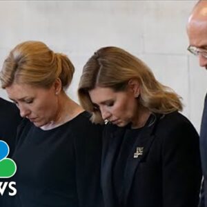 Ukraine’s First Lady Pays Royal Respects At Westminster Hall