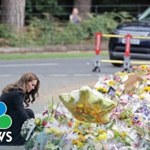 William, Kate Inspect Tributes To Queen Elizabeth II At Sandringham