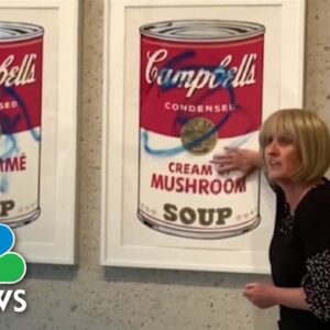 Watch: Climate Change Activists Glue Themselves To Andy Warhol Painting In Australia