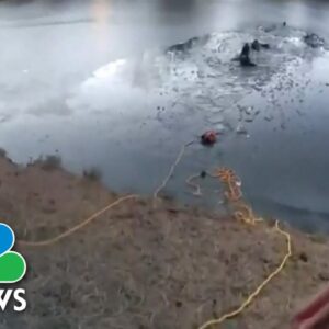 Police Bodycam Video Shows Illinois Officers Rescuing Boy, Woman From Frozen Pond
