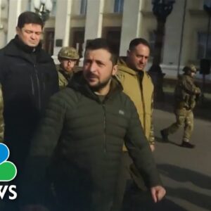Zelenskyy Visits Liberated City Of Kherson