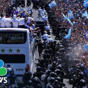 Argentina World Cup Champions Welcomed With Massive Street Celebrations