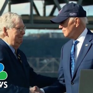 Biden, McConnell celebrate infrastructure 'bipartisanship' in Kentucky