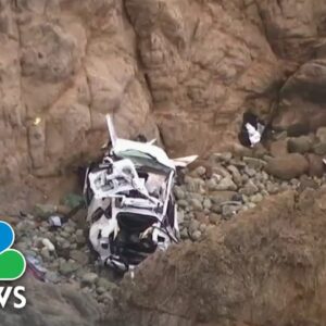 Man who drove Tesla off cliff with family inside charged with attempted murder