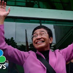 Tearful Nobel laureate Maria Ressa reacts to tax evasion acquittal