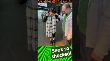 Girl hypnotised is rooted to the floor and cant move