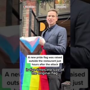 #Pride flag set on fire outside of #NYC restaurant