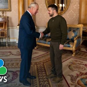 Watch: President Zelenskyy meets King Charles III at Buckingham Palace