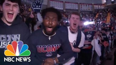 Huskies fans celebrate historic NCAA Championship win on UConn campus