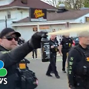 Video shows police using spray to disperse Jayland Walker protest march