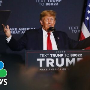Trump takes aim at Biden during New Hampshire campaign rally
