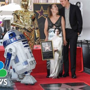 Carrie Fisher receives a star on Hollywood's Walk of Fame